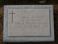 Struma Military Cemetery - Garrity, M